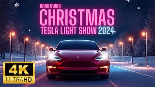 2024 Worldwide Christmas Tesla Light Show [upl. by Annoed237]