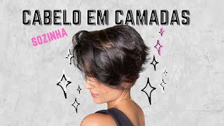 COMO CORTAR O CABELO SOZINHA EM CASA  Pontas do cabelo curto [upl. by Ystap]