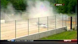 Leah Pruett Leduc Crash Pete Farber GSA Pro Modified Super Nationals Englishtown NJ 2011mpg [upl. by Auric]