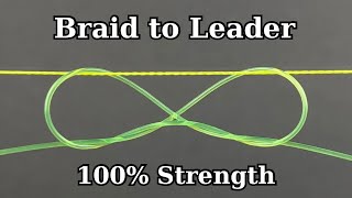 Amazing Knot to tie two Fishing Lines Together  Braid to Mono or Fluorocarbon Leader [upl. by Nesrac243]