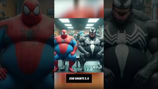 Spiderman amp Venoms Weight Loss Journey ai funny shorts [upl. by Reilamag]