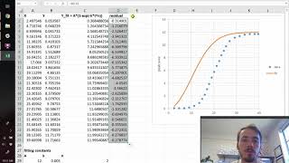 How to fit nonlinear equations in excel using solver [upl. by Bettye]