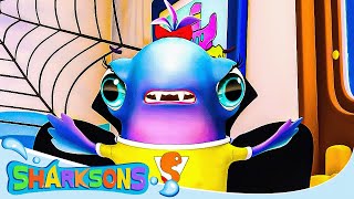 Getting Dressed Halloween  The Sharksons  Songs for Kids  Nursery Rhymes amp Kids Songs [upl. by Siobhan]