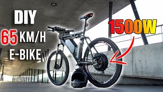 DIY Electric Bike 65kmh Using 1500W EBike Conversion Kit [upl. by Blancha]