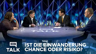 WELT TALK  Einwanderung Chance oder Risiko Mit Ricarda Lang Friedrich Merz amp Leon de Winter [upl. by Sibell]