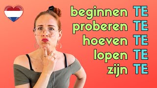 Werkwoorden met TE  infinitief 4 categorieën NT2  B1 learndutchwithkim [upl. by Tohcnarf366]