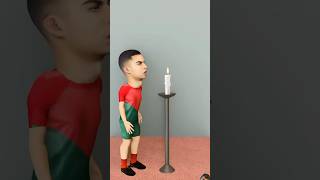 Ronaldo vs messi candle🕯️ challengefunny footballmessi worldcup trending Fife cr7viralvideo [upl. by Trebmal120]