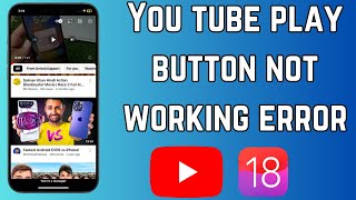 How to Fix YouTube Play Button Not Working After Pause  2024 [upl. by Hubie]