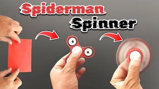 Spinner  Amezing Spiderman Spinner  How to make Spinner  Easy way to make Spinner toy [upl. by Yanahs261]