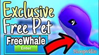 🛥️ Bloopville FREE EXCLUSIVE PET FOR BLOOPVILLE RELEASE ALL CLUES TO GET THE WHALE 🔴ROBLOX🔴 [upl. by Tabina]