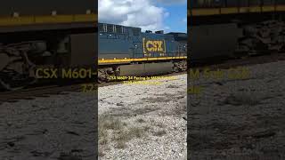 CSX M60124 Pacing in Flomaton Alabama CSX 7220 CM44AH Leader Gulfcoastcrossings [upl. by Godden]