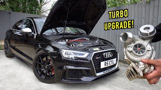 My AUDI RS3 goes STAGE 3 Hybrid Turbo [upl. by Awram96]