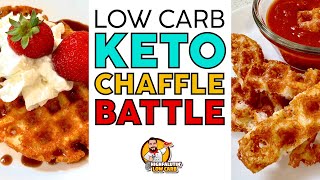 Keto CHAFFLE Battle  The PERFECT Low Carb Chaffles Recipe [upl. by Lannie162]