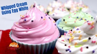 How to Make A Perfect Whipped Cream at Home Using Egg White [upl. by Alegnave867]