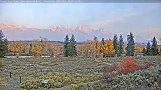 Teton Time Lapse of sunrise viewed from Dornans on October 12 2024 [upl. by Efar]