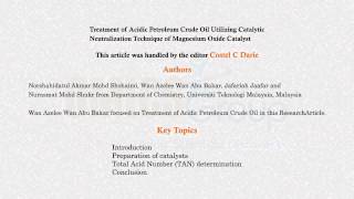 naphthenic acid cuts in crude oil reported by OMICS Group [upl. by Cecilia]