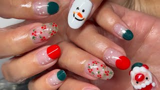 Christmas nails Featuring Beetles Gel Polish products [upl. by Hahseram]