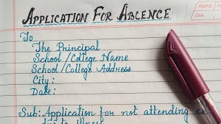 Application for absence for not attending exam  Application for absence due to illness [upl. by Attalie]