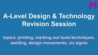 ALevel Design amp Technology 2024 Revision [upl. by Derry]