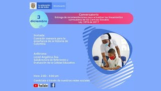 Entrega de recomendaciones para actualizar los lineamientos curriculares de las Ciencias Sociales [upl. by Aer]