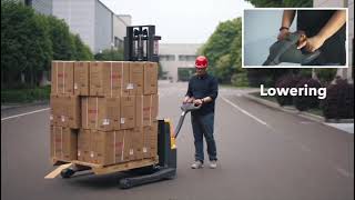 Hulkman Economic Walkie Electric Stacker with 1200kg and 1500kg Capacity [upl. by Vite]