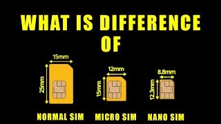 Nano SIM vs Micro SIM vs Normal SIM card comparison [upl. by Petrine]