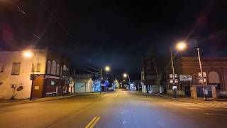 Wellsville Ohio Night Time Drive Through [upl. by Ellett]