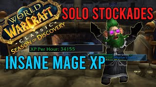 Mage Solo Stockades  WoW Season of Discovery  Insane Gold and XP  KallTorak Chaos Bolt NA [upl. by Ybhsa]