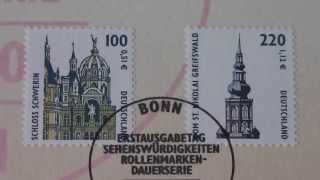 Schloss Schwerin und Dom St Nikolai Greifswald auf Briefmarken [upl. by Giana]