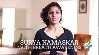 Surya Namaskar Part2 Breath Awareness [upl. by Swayder]