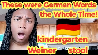 American Reacts to 20 German words AMERICANS USE all the time [upl. by Anade]