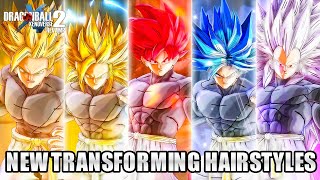 Dragon Ball Xenoverse 2 Revamp  All New Transforming CAC Hairstyles Mod [upl. by Felise]