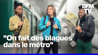 Trois humoristes testent leurs blagues dans le métro parisien avant de les faire en comedy club [upl. by Siroval]