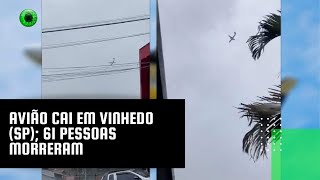 Avião cai em Vinhedo SP 61 pessoas morreram [upl. by Anitra]