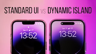 iPhone 14 Pro Dynamic Island vs Notch  Standard UI [upl. by Dorreg615]