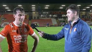 Armagh GAA TV spoke with Clann Eireann GACs Barry McCambridge after defeating Armagh Harps [upl. by Castara]