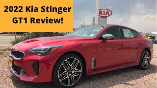 2022 KIA STINGER GT1 Review Hichroma Red with Black interior [upl. by Pouncey]