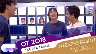 Clase de JAVIER AMBROSSI y JAVIER CALVO con NATALIA  OT 2018 [upl. by Letrice]