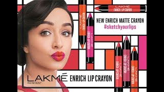 Shraddha Kapoor For Lakmé  Enrich Crayon [upl. by Penni]