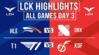 LCK Highlights ALL GAMES Day 3  LCK Spring 2024 [upl. by Gibbs]