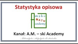 Statystyka opisowa z pakietem Statistica  część 1 [upl. by Yeslehc]