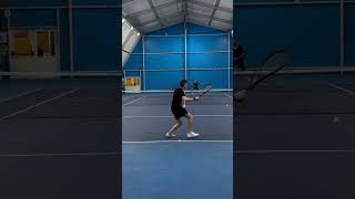 Quick forehand slice 🎾 tennislife tennis [upl. by Wahl]