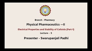 Physical Pharmaceutics –II  Electrical Properties and Stability of Colloids Part1 AKTU Digital Ed [upl. by Erej734]