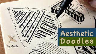 Draw aesthetic doodles for beginners in just 2 minutes ✏️✨ [upl. by Von]