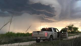 Paducah Texas Storm Chase Gorgeous Shelf Cloud at sunset [upl. by On]