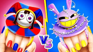 Pomni buena VS Jax malo 😱 ¡Los mejores trucos y dispositivos de crianza del Asombroso circo digital [upl. by Buffy]