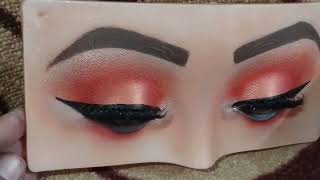 BeautifulORANGE Eye MakeupStep By Step [upl. by Annay77]