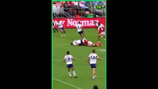 Felise Kaufusi Smashes Hudson Young shorts nrl [upl. by Sirotek545]