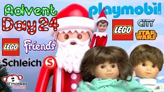 DAY 24  2016 Advent Calendar Collection 4 Playmobil 2 Schleich Lego Friends City amp Star Wars [upl. by Adnovaj]