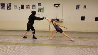 Epee  foot touch  redoublement [upl. by Page]